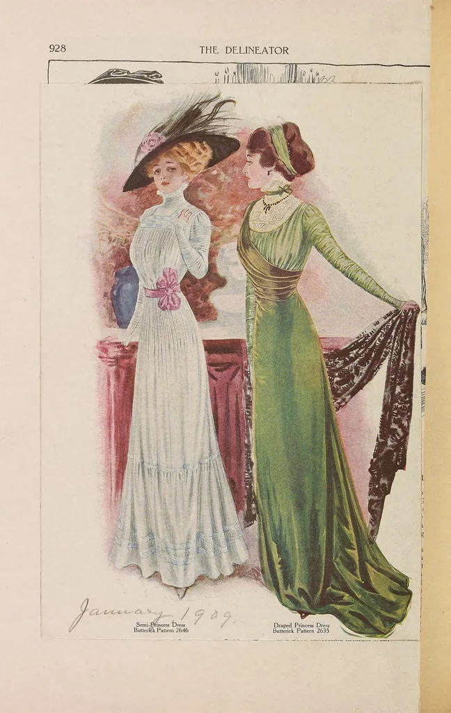 An illustration from [Fashion plates], 1884, leaf 236
