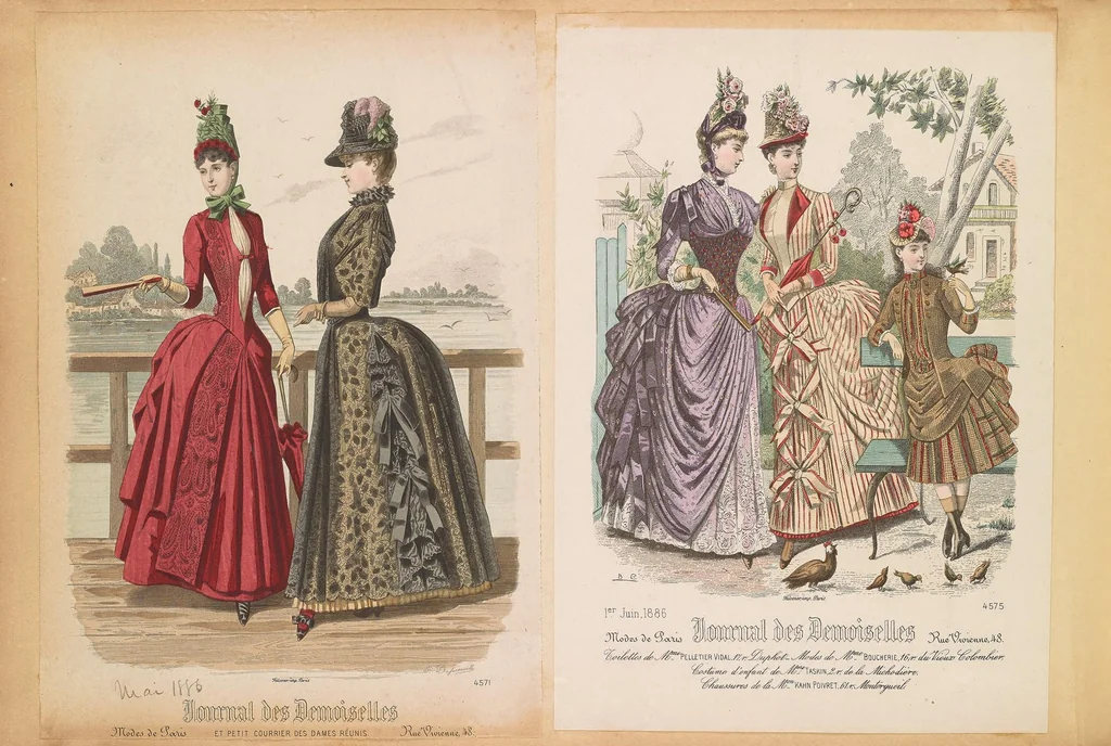 An illustration from [Fashion plates], 1884, leaf 34