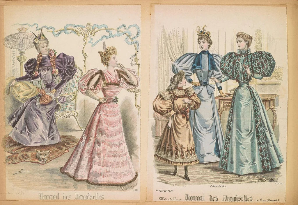 An illustration from [Fashion plates], 1884, leaf 98