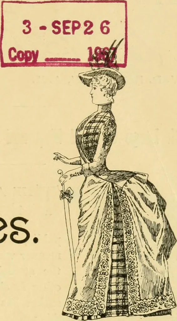 An illustration from Fashion's slaves, 1892, leaf 6
