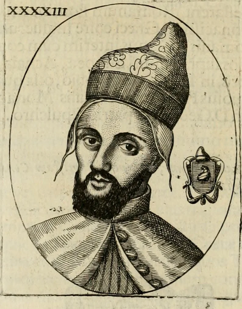 An illustration from Fasti ducales ab Anafesto I. ad Silvestrum Valerium Venetorum ducem : cum eorum iconibus, insignibus, nummismatibus publicis, & privatis aere sculptis : inscriptionibus ex aula M. Consilii, ac sepulchralibus : adiectae sunt adnotationes, ad vitam cuiusque principis, rerum, quae omissae fuerant, 1696, leaf 101