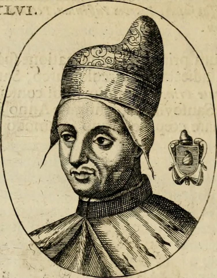 An illustration from Fasti ducales ab Anafesto I. ad Silvestrum Valerium Venetorum ducem : cum eorum iconibus, insignibus, nummismatibus publicis, & privatis aere sculptis : inscriptionibus ex aula M. Consilii, ac sepulchralibus : adiectae sunt adnotationes, ad vitam cuiusque principis, rerum, quae omissae fuerant, 1696, leaf 109