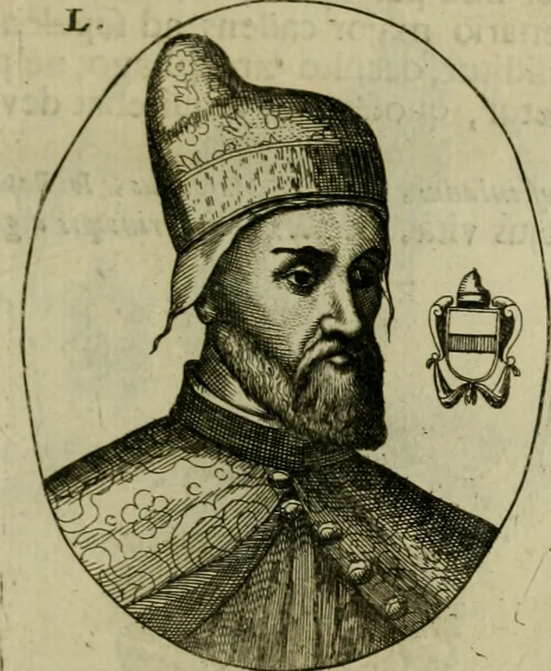 An illustration from Fasti ducales ab Anafesto I. ad Silvestrum Valerium Venetorum ducem : cum eorum iconibus, insignibus, nummismatibus publicis, & privatis aere sculptis : inscriptionibus ex aula M. Consilii, ac sepulchralibus : adiectae sunt adnotationes, ad vitam cuiusque principis, rerum, quae omissae fuerant, 1696, leaf 118