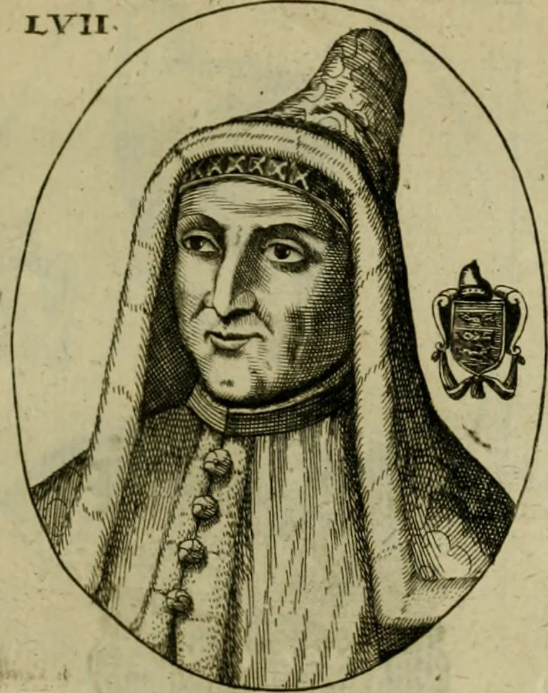 An illustration from Fasti ducales ab Anafesto I. ad Silvestrum Valerium Venetorum ducem : cum eorum iconibus, insignibus, nummismatibus publicis, & privatis aere sculptis : inscriptionibus ex aula M. Consilii, ac sepulchralibus : adiectae sunt adnotationes, ad vitam cuiusque principis, rerum, quae omissae fuerant, 1696, leaf 136