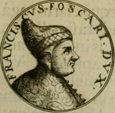 An illustration from Fasti ducales ab Anafesto I. ad Silvestrum Valerium Venetorum ducem : cum eorum iconibus, insignibus, nummismatibus publicis, & privatis aere sculptis : inscriptionibus ex aula M. Consilii, ac sepulchralibus : adiectae sunt adnotationes, ad vitam cuiusque principis, rerum, quae omissae fuerant, 1696, leaf 170