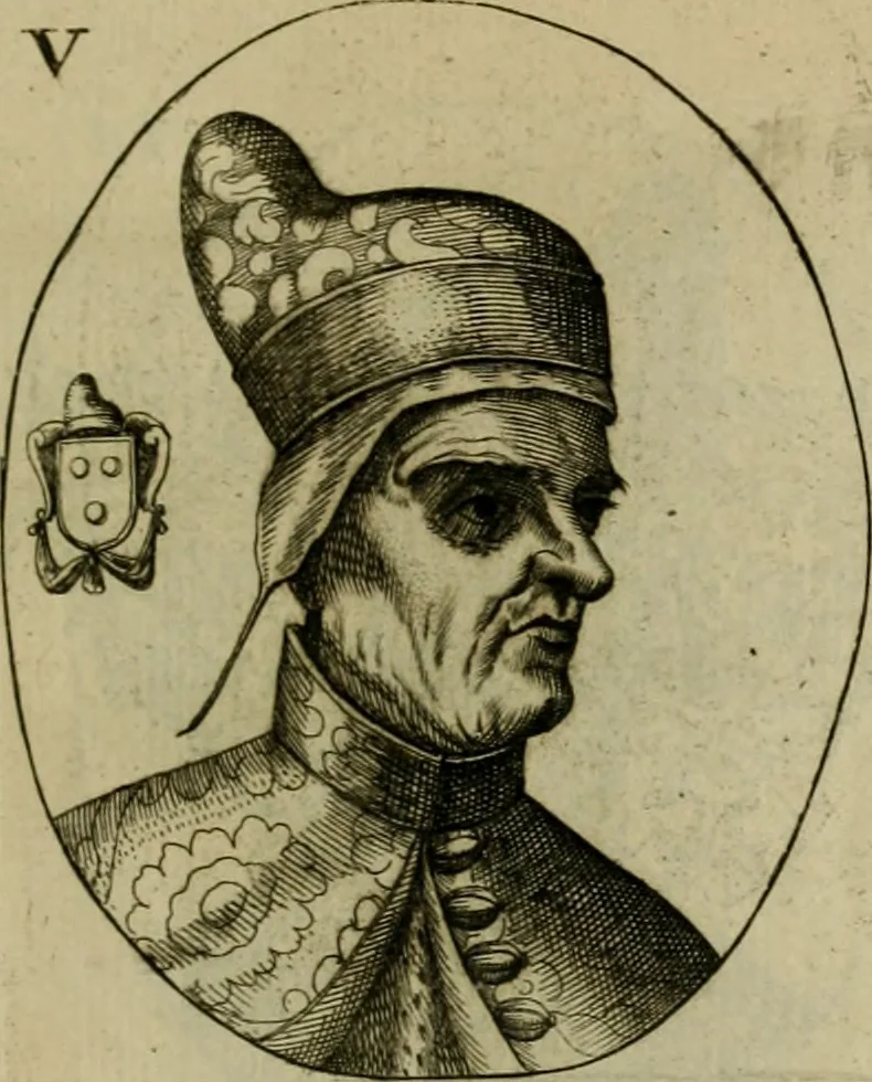 An illustration from Fasti ducales ab Anafesto I. ad Silvestrum Valerium Venetorum ducem : cum eorum iconibus, insignibus, nummismatibus publicis, & privatis aere sculptis : inscriptionibus ex aula M. Consilii, ac sepulchralibus : adiectae sunt adnotationes, ad vitam cuiusque principis, rerum, quae omissae fuerant, 1696, leaf 22