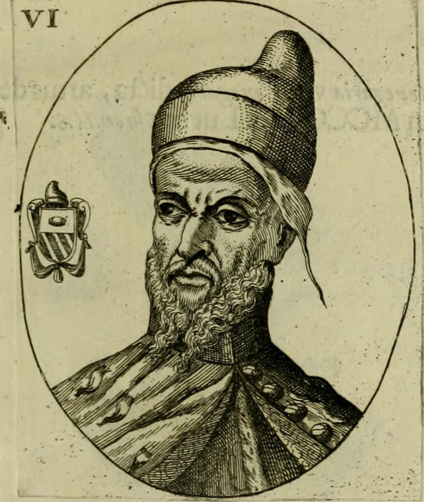 An illustration from Fasti ducales ab Anafesto I. ad Silvestrum Valerium Venetorum ducem : cum eorum iconibus, insignibus, nummismatibus publicis, & privatis aere sculptis : inscriptionibus ex aula M. Consilii, ac sepulchralibus : adiectae sunt adnotationes, ad vitam cuiusque principis, rerum, quae omissae fuerant, 1696, leaf 24