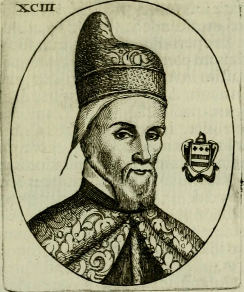 An illustration from Fasti ducales ab Anafesto I. ad Silvestrum Valerium Venetorum ducem : cum eorum iconibus, insignibus, nummismatibus publicis, & privatis aere sculptis : inscriptionibus ex aula M. Consilii, ac sepulchralibus : adiectae sunt adnotationes, ad vitam cuiusque principis, rerum, quae omissae fuerant, 1696, leaf 262