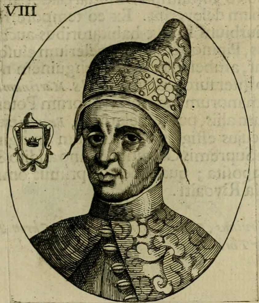 An illustration from Fasti ducales ab Anafesto I. ad Silvestrum Valerium Venetorum ducem : cum eorum iconibus, insignibus, nummismatibus publicis, & privatis aere sculptis : inscriptionibus ex aula M. Consilii, ac sepulchralibus : adiectae sunt adnotationes, ad vitam cuiusque principis, rerum, quae omissae fuerant, 1696, leaf 28