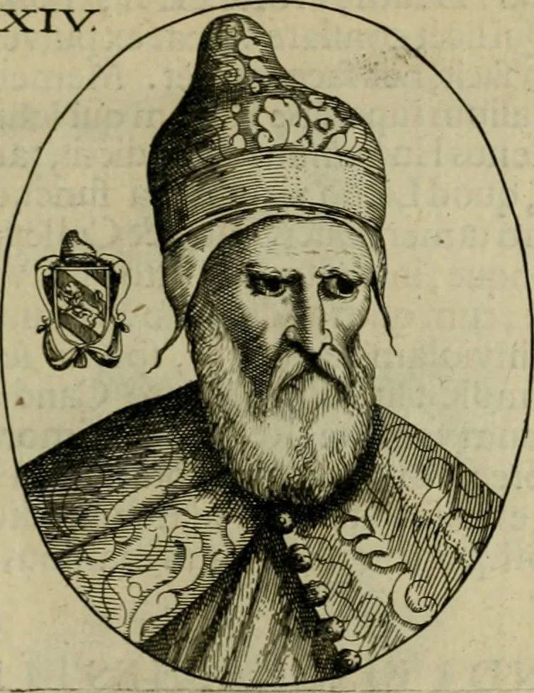 An illustration from Fasti ducales ab Anafesto I. ad Silvestrum Valerium Venetorum ducem : cum eorum iconibus, insignibus, nummismatibus publicis, & privatis aere sculptis : inscriptionibus ex aula M. Consilii, ac sepulchralibus : adiectae sunt adnotationes, ad vitam cuiusque principis, rerum, quae omissae fuerant, 1696, leaf 40