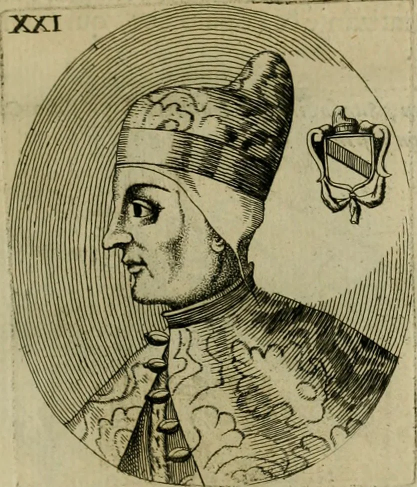 An illustration from Fasti ducales ab Anafesto I. ad Silvestrum Valerium Venetorum ducem : cum eorum iconibus, insignibus, nummismatibus publicis, & privatis aere sculptis : inscriptionibus ex aula M. Consilii, ac sepulchralibus : adiectae sunt adnotationes, ad vitam cuiusque principis, rerum, quae omissae fuerant, 1696, leaf 54