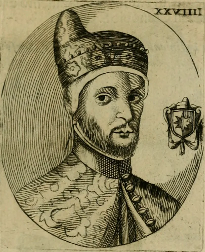 An illustration from Fasti ducales ab Anafesto I. ad Silvestrum Valerium Venetorum ducem : cum eorum iconibus, insignibus, nummismatibus publicis, & privatis aere sculptis : inscriptionibus ex aula M. Consilii, ac sepulchralibus : adiectae sunt adnotationes, ad vitam cuiusque principis, rerum, quae omissae fuerant, 1696, leaf 70