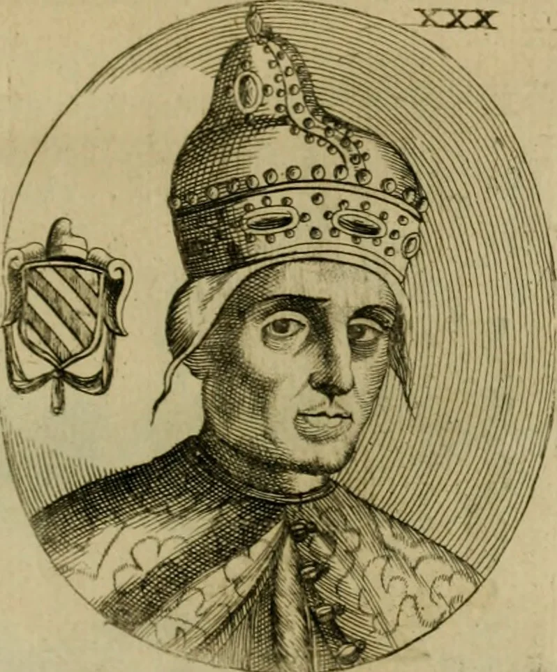 An illustration from Fasti ducales ab Anafesto I. ad Silvestrum Valerium Venetorum ducem : cum eorum iconibus, insignibus, nummismatibus publicis, & privatis aere sculptis : inscriptionibus ex aula M. Consilii, ac sepulchralibus : adiectae sunt adnotationes, ad vitam cuiusque principis, rerum, quae omissae fuerant, 1696, leaf 72