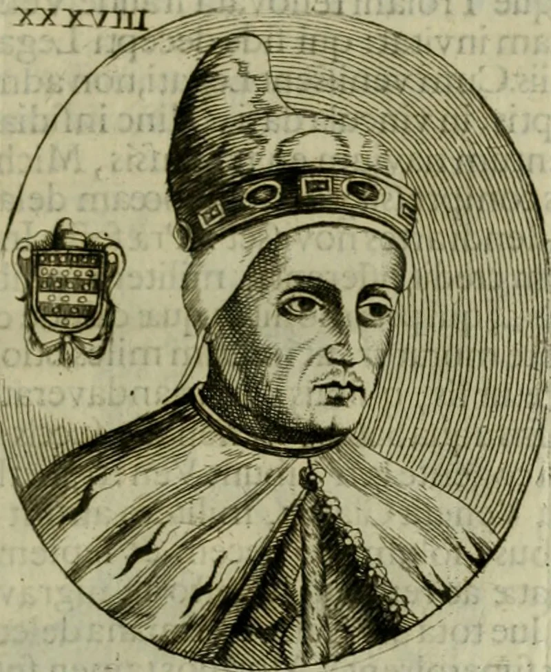 An illustration from Fasti ducales ab Anafesto I. ad Silvestrum Valerium Venetorum ducem : cum eorum iconibus, insignibus, nummismatibus publicis, & privatis aere sculptis : inscriptionibus ex aula M. Consilii, ac sepulchralibus : adiectae sunt adnotationes, ad vitam cuiusque principis, rerum, quae omissae fuerant, 1696, leaf 88