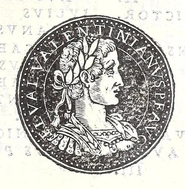 An illustration from Fasti et trivmphi Rom. a Romvlo rege vsqve ad Carolvm V. Caes. Aug., sive, Epitome regum, consulum, dictatorum, magistror. equitum, tribunorum militum consulari potestate, censorum, impp. & aliorum magistratuum Roman. cum orientalium tum occidentalium, ex antiquitatum monumentis maxima cum fide ac diligentia desumpta, 1557, leaf 129