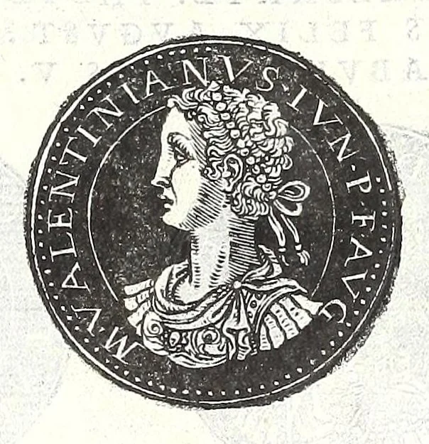 An illustration from Fasti et trivmphi Rom. a Romvlo rege vsqve ad Carolvm V. Caes. Aug., sive, Epitome regum, consulum, dictatorum, magistror. equitum, tribunorum militum consulari potestate, censorum, impp. & aliorum magistratuum Roman. cum orientalium tum occidentalium, ex antiquitatum monumentis maxima cum fide ac diligentia desumpta, 1557, leaf 133