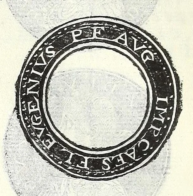 An illustration from Fasti et trivmphi Rom. a Romvlo rege vsqve ad Carolvm V. Caes. Aug., sive, Epitome regum, consulum, dictatorum, magistror. equitum, tribunorum militum consulari potestate, censorum, impp. & aliorum magistratuum Roman. cum orientalium tum occidentalium, ex antiquitatum monumentis maxima cum fide ac diligentia desumpta, 1557, leaf 134