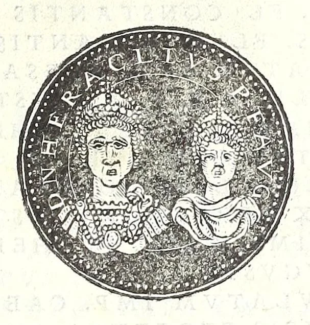 An illustration from Fasti et trivmphi Rom. a Romvlo rege vsqve ad Carolvm V. Caes. Aug., sive, Epitome regum, consulum, dictatorum, magistror. equitum, tribunorum militum consulari potestate, censorum, impp. & aliorum magistratuum Roman. cum orientalium tum occidentalium, ex antiquitatum monumentis maxima cum fide ac diligentia desumpta, 1557, leaf 161