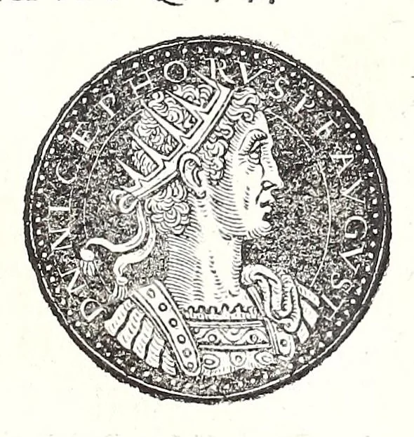 An illustration from Fasti et trivmphi Rom. a Romvlo rege vsqve ad Carolvm V. Caes. Aug., sive, Epitome regum, consulum, dictatorum, magistror. equitum, tribunorum militum consulari potestate, censorum, impp. & aliorum magistratuum Roman. cum orientalium tum occidentalium, ex antiquitatum monumentis maxima cum fide ac diligentia desumpta, 1557, leaf 183