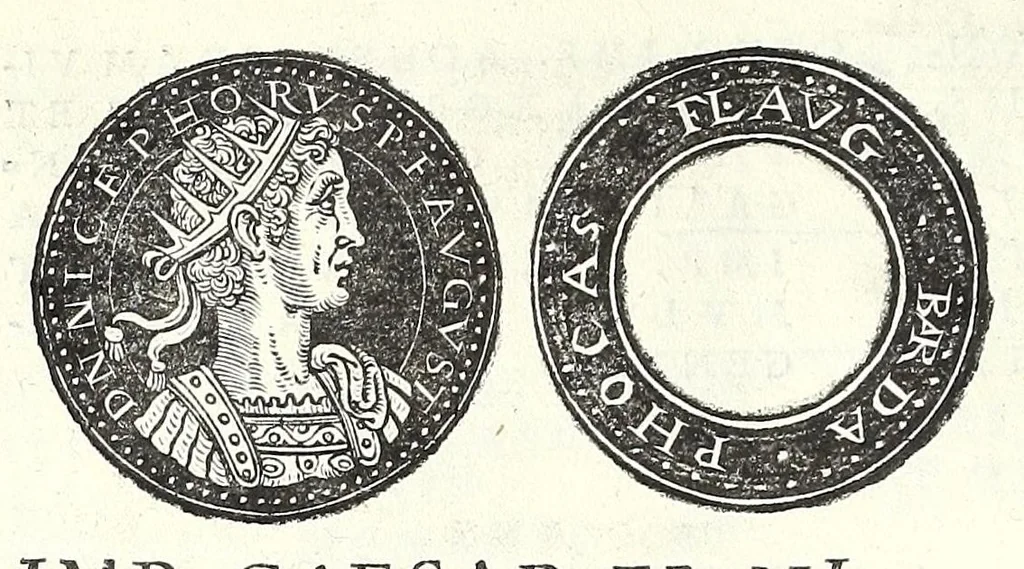 An illustration from Fasti et trivmphi Rom. a Romvlo rege vsqve ad Carolvm V. Caes. Aug., sive, Epitome regum, consulum, dictatorum, magistror. equitum, tribunorum militum consulari potestate, censorum, impp. & aliorum magistratuum Roman. cum orientalium tum occidentalium, ex antiquitatum monumentis maxima cum fide ac diligentia desumpta, 1557, leaf 184