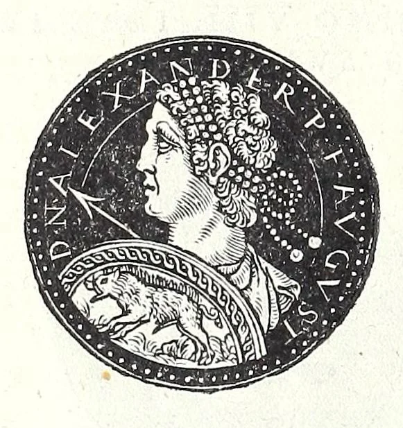 An illustration from Fasti et trivmphi Rom. a Romvlo rege vsqve ad Carolvm V. Caes. Aug., sive, Epitome regum, consulum, dictatorum, magistror. equitum, tribunorum militum consulari potestate, censorum, impp. & aliorum magistratuum Roman. cum orientalium tum occidentalium, ex antiquitatum monumentis maxima cum fide ac diligentia desumpta, 1557, leaf 200