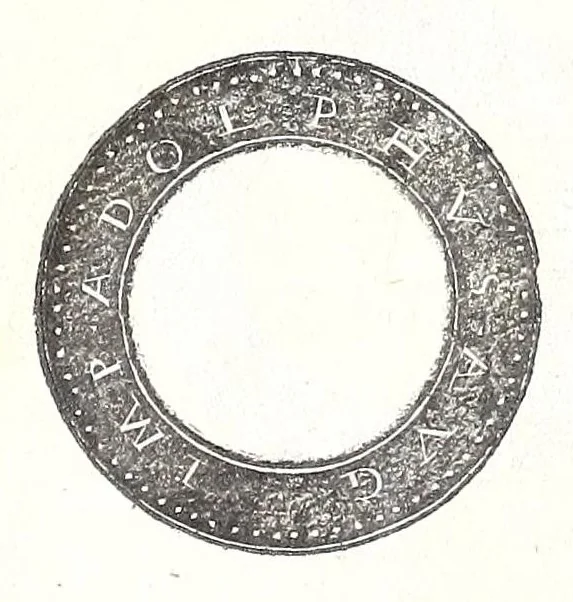 An illustration from Fasti et trivmphi Rom. a Romvlo rege vsqve ad Carolvm V. Caes. Aug., sive, Epitome regum, consulum, dictatorum, magistror. equitum, tribunorum militum consulari potestate, censorum, impp. & aliorum magistratuum Roman. cum orientalium tum occidentalium, ex antiquitatum monumentis maxima cum fide ac diligentia desumpta, 1557, leaf 207