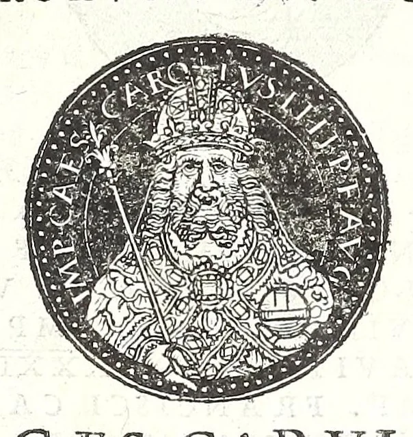 An illustration from Fasti et trivmphi Rom. a Romvlo rege vsqve ad Carolvm V. Caes. Aug., sive, Epitome regum, consulum, dictatorum, magistror. equitum, tribunorum militum consulari potestate, censorum, impp. & aliorum magistratuum Roman. cum orientalium tum occidentalium, ex antiquitatum monumentis maxima cum fide ac diligentia desumpta, 1557, leaf 211