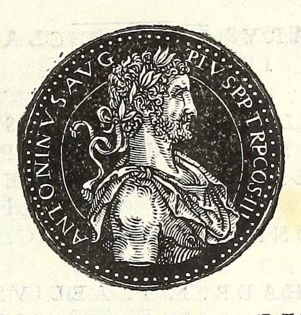 An illustration from Fasti et trivmphi Rom. a Romvlo rege vsqve ad Carolvm V. Caes. Aug., sive, Epitome regum, consulum, dictatorum, magistror. equitum, tribunorum militum consulari potestate, censorum, impp. & aliorum magistratuum Roman. cum orientalium tum occidentalium, ex antiquitatum monumentis maxima cum fide ac diligentia desumpta, 1557, leaf 77