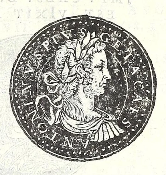 An illustration from Fasti et trivmphi Rom. a Romvlo rege vsqve ad Carolvm V. Caes. Aug., sive, Epitome regum, consulum, dictatorum, magistror. equitum, tribunorum militum consulari potestate, censorum, impp. & aliorum magistratuum Roman. cum orientalium tum occidentalium, ex antiquitatum monumentis maxima cum fide ac diligentia desumpta, 1557, leaf 89