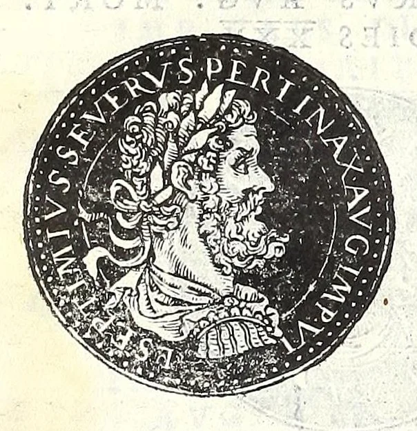An illustration from Fasti et trivmphi Rom. a Romvlo rege vsqve ad Carolvm V. Caes. Aug., sive, Epitome regum, consulum, dictatorum, magistror. equitum, tribunorum militum consulari potestate, censorum, impp. & aliorum magistratuum Roman. cum orientalium tum occidentalium, ex antiquitatum monumentis maxima cum fide ac diligentia desumpta, 1557, leaf 89