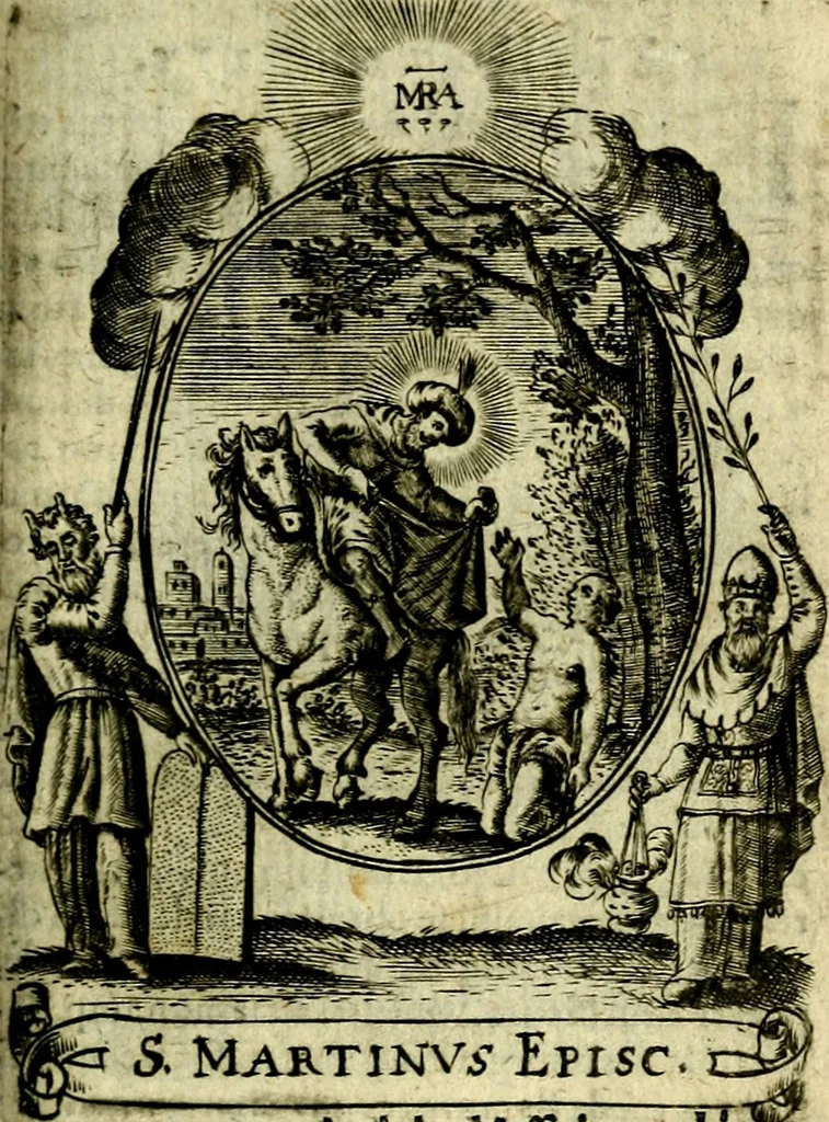 An illustration from Fasti Mariani cum illustrium diuorum imaginib. & elogijs prope DC. in singulos anni menses diésq SS. natales distributis, 1630, leaf 434