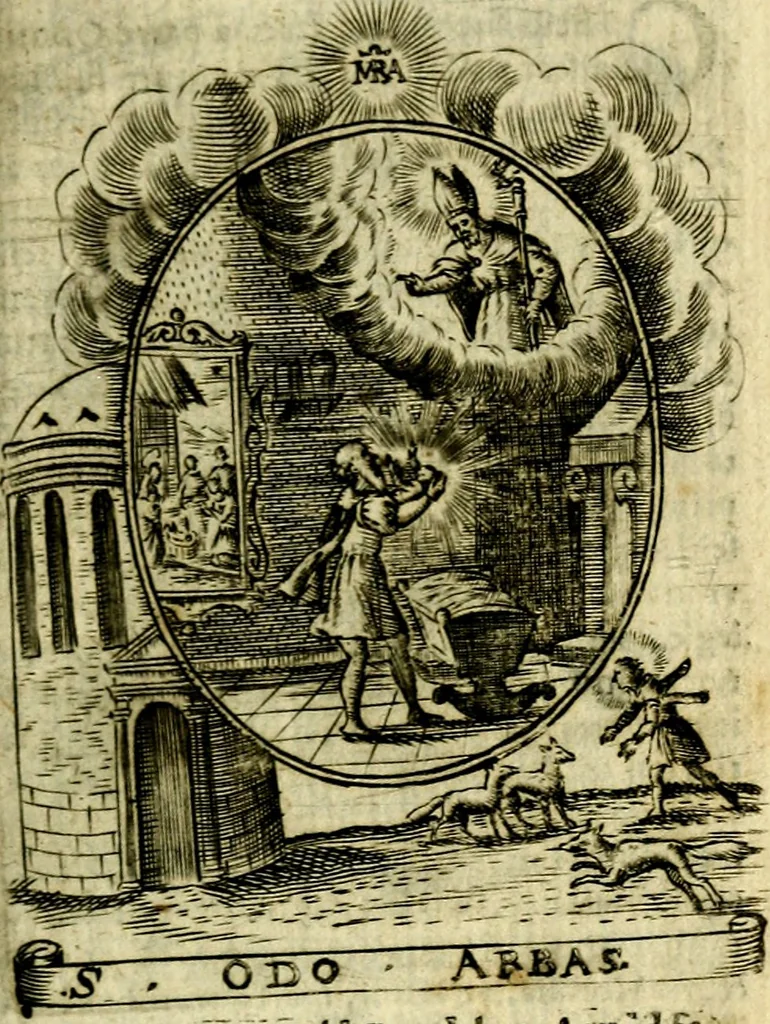 An illustration from Fasti Mariani cum illustrium diuorum imaginib. & elogijs prope DC. in singulos anni menses diésq SS. natales distributis, 1630, leaf 456