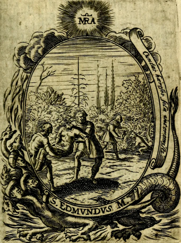 An illustration from Fasti Mariani cum illustrium diuorum imaginib. & elogijs prope DC. in singulos anni menses diésq SS. natales distributis, 1630, leaf 464