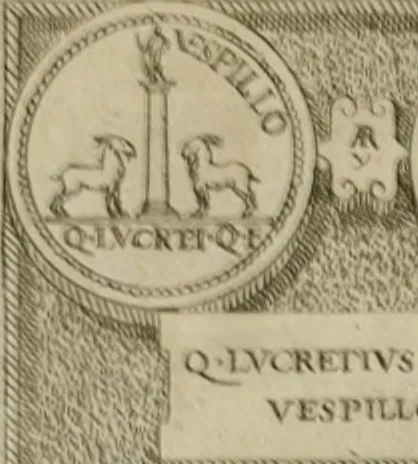 An illustration from Fastos magistratvvm et trivmphorvm Romanorvm ab vrbe condita ad Avgvsti obitvm, ex antiqvis tam nvmismatvm qvam marmorvm monvmentis restitvtos, 1566, leaf 237