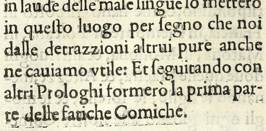 An illustration from Fatiche comiche di Domenico Bruni, detto Fuluio, comico di Madama serenissima principessa di Piemonte : parte prima, 1623, leaf 28