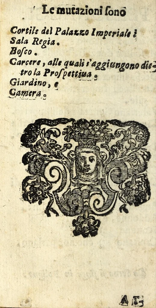An illustration from Feliciano e Messalina : tragedia spirituale, 1677, leaf 12