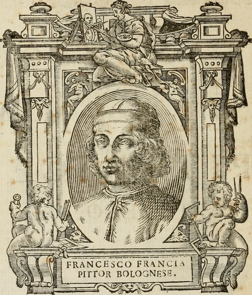 An illustration from Felsina pittrice : vite de pittori bolognesi, 1678, leaf 61