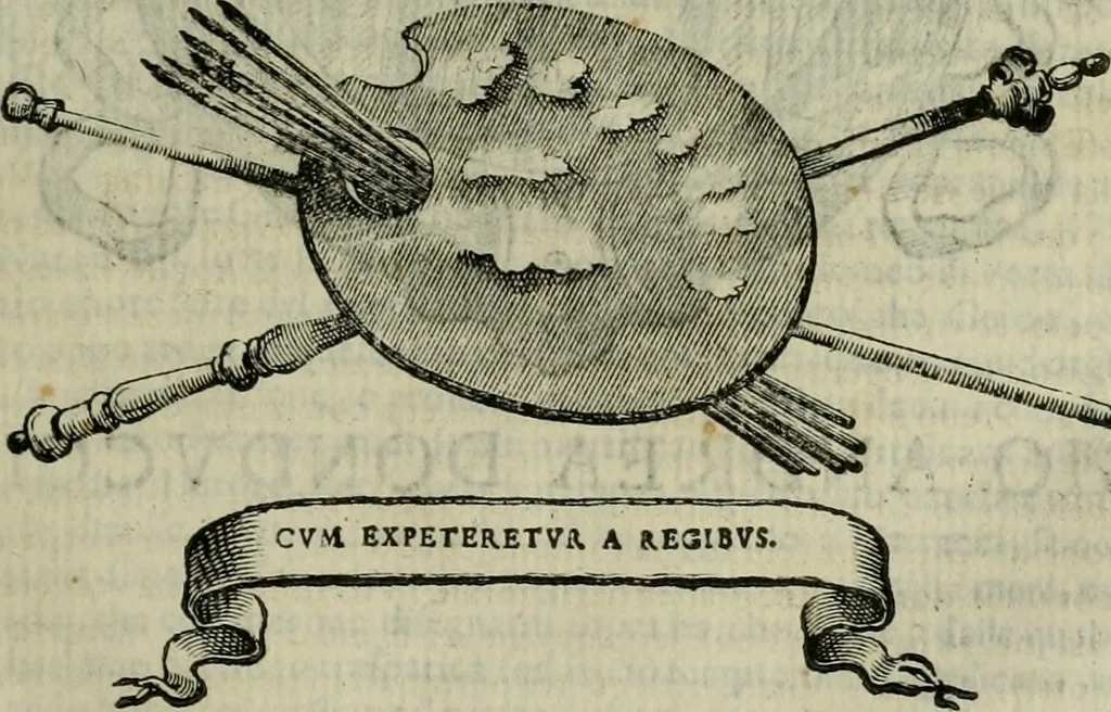 An illustration from Felsina pittrice : vite de pittori bolognesi, 1678, leaf 100