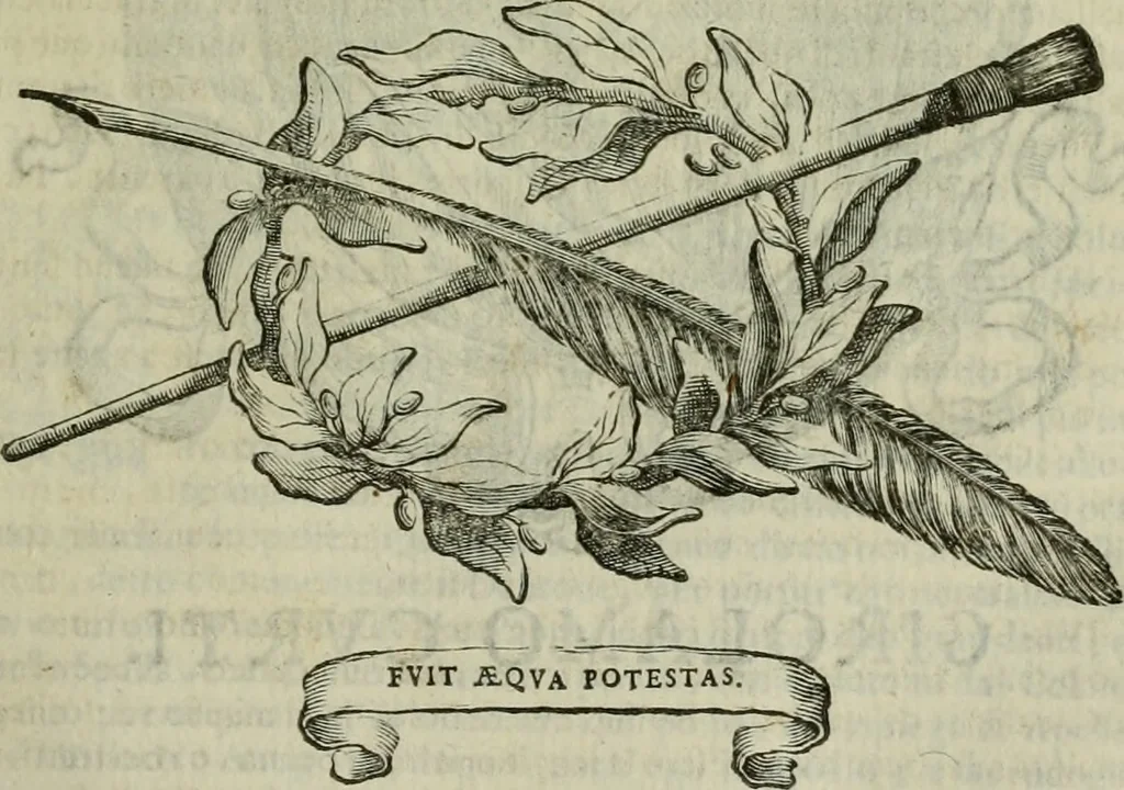 An illustration from Felsina pittrice : vite de pittori bolognesi, 1678, leaf 164