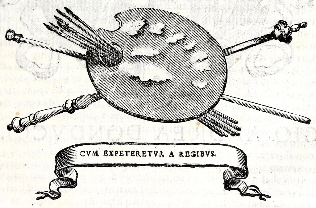 An illustration from Felsina pittrice: vite de pittori bolognesi : alla maesta christianissima di Luigi XIIII re di Francia e di Navarra il sempre vittorioso, 1678, leaf 101