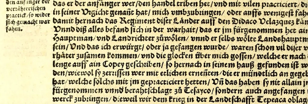 An illustration from Ferdinandi Cortesii. Von dem Newen Hispanien, so im Meer gegem Nidergang, Zwo gantz lustige vnnd fruchtreiche Historien, an den grossmächtigisten vnüberwindtlichisten Herren, Carolum. V. römischen Kaiser &c. Künig in Hispanien &c. ..., 1550, leaf 200