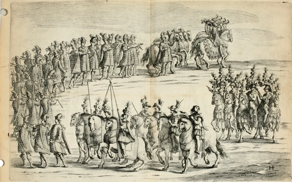An illustration from Festa fatta in Roma alli 25. di febraio MDCXXXIV, 1635, leaf 127