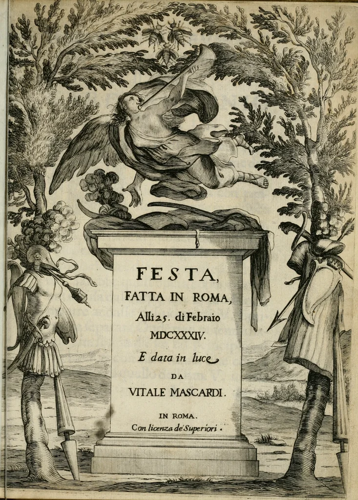 An illustration from Festa fatta in Roma alli 25. di febraio MDCXXXIV, 1635, leaf 4