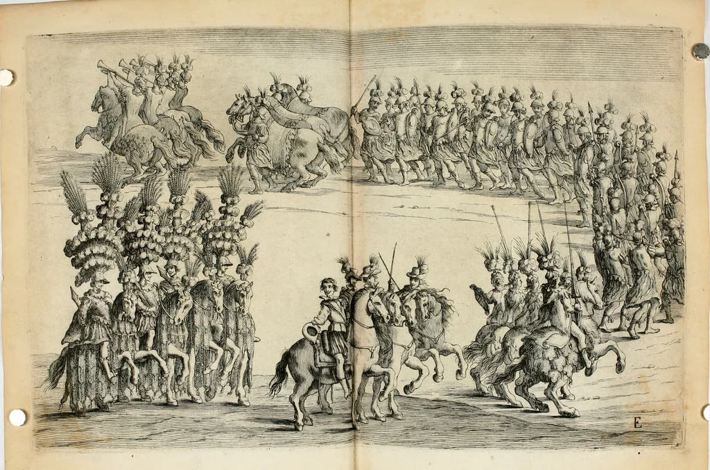 An illustration from Festa fatta in Roma alli 25. di febraio MDCXXXIV, 1635, leaf 77