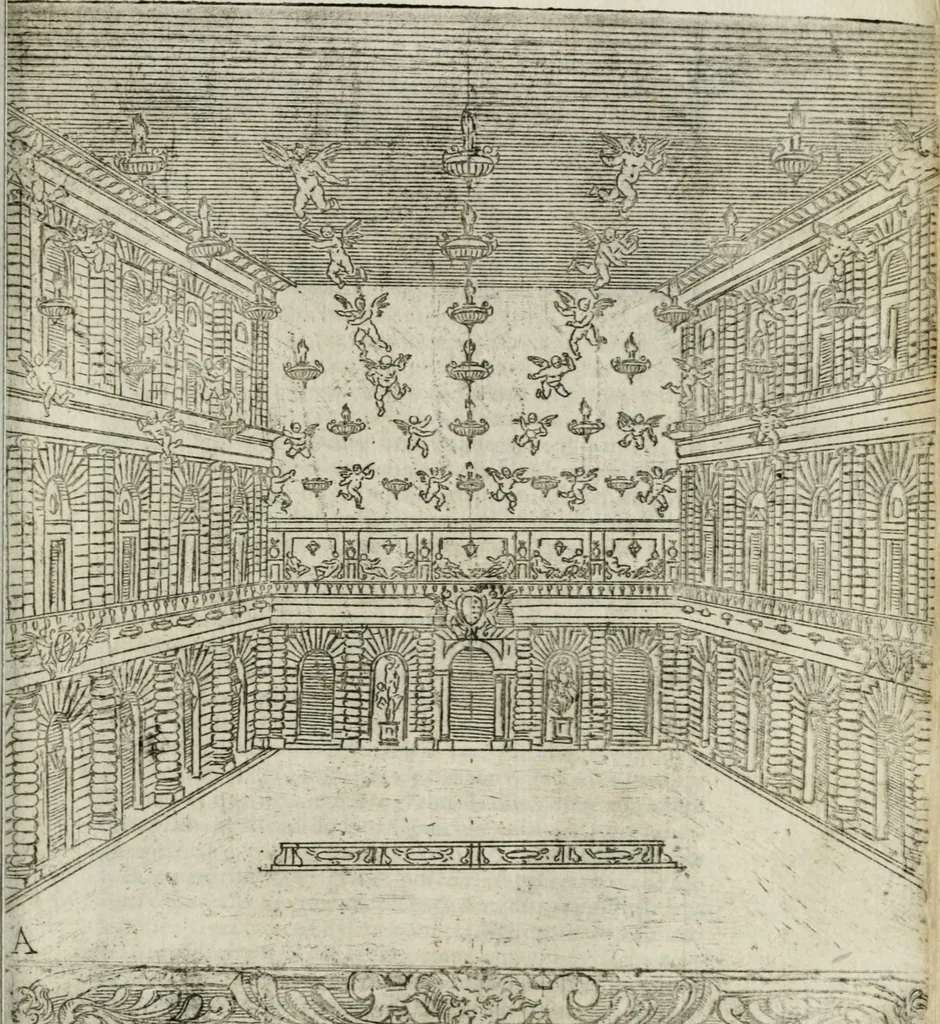 An illustration from Feste nelle nozze del serenissimo don Francesco Medici gran dvca di Toscana; et della sereniss. sua consorte la sig. Bianca Cappello, 1579, leaf 18