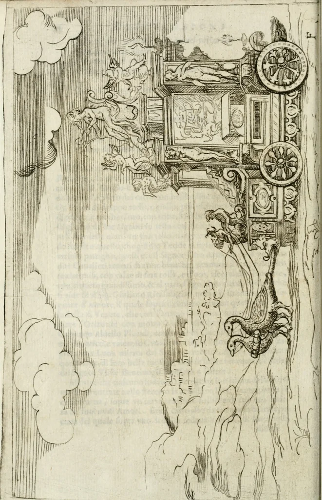 An illustration from Feste nelle nozze del serenissimo don Francesco Medici gran dvca di Toscana; et della sereniss. sua consorte la sig. Bianca Cappello, 1579, leaf 45