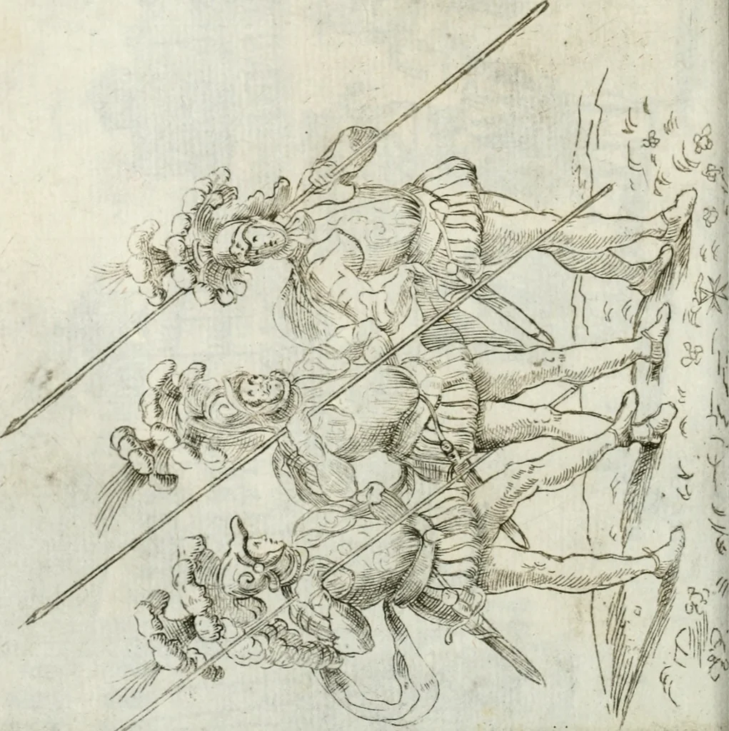 An illustration from Feste nelle nozze del serenissimo don Francesco Medici gran dvca di Toscana; et della sereniss. sua consorte la sig. Bianca Cappello, 1579, leaf 97