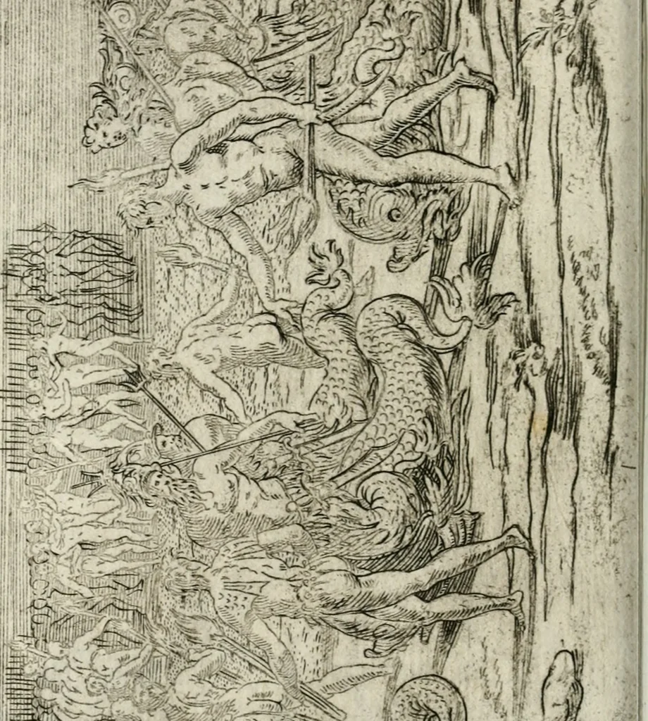 An illustration from Feste nelle nozze del serenissimo don Francesco Medici gran dvca di Toscana; et della sereniss. sua consorte la sig. Bianca Cappello, 1579, leaf 99