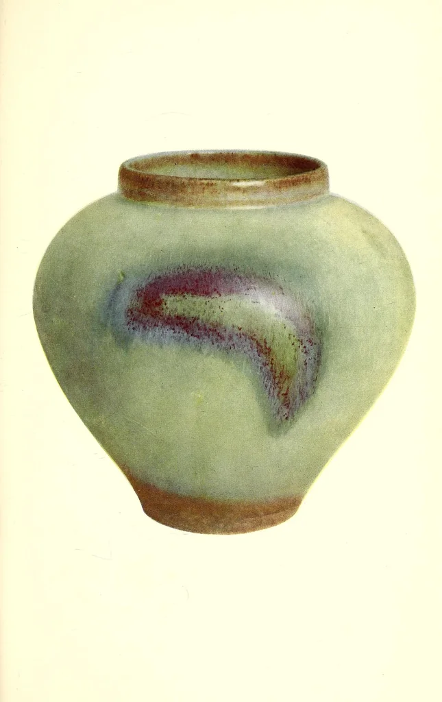 An illustration from A few examples of oriental art, illustrated in colour selcted from the Larkin Gallery, 104, New Bond Street, W., consisting of blue and white famille verte, famille rose, and monochrome porcelains, pottery, bronzes, cloisonne, Hardstones, Rugs, etc, leaf 45