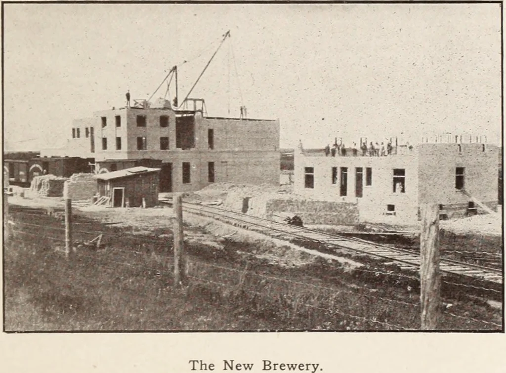 An illustration from A few facts about the city of Saskatoon : something of its past, present and prospects for the future, a city of opportunities. A railway centre. The hub of the great hard wheat area of Central Saskatchewan, 1907, leaf 11